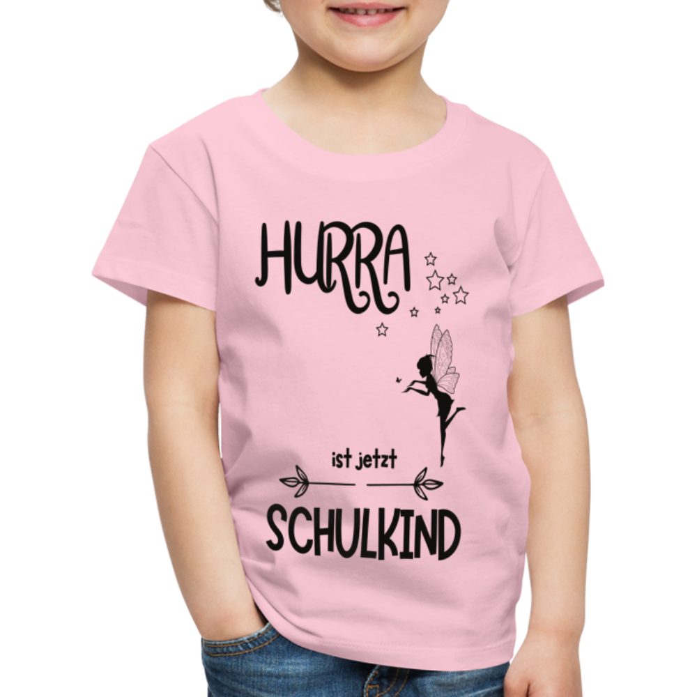 Kinder T-Shirt personalisierbar zum Schulanfang - Fee - Hellrosa