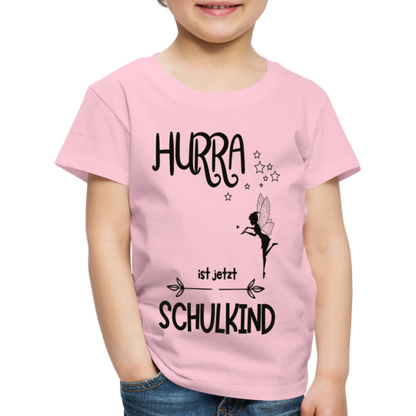 Kinder T-Shirt personalisierbar zum Schulanfang - Fee - Hellrosa