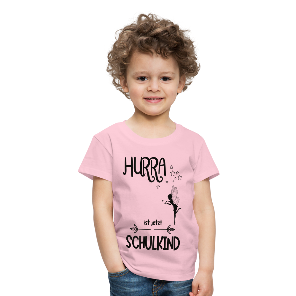 Kinder T-Shirt personalisierbar zum Schulanfang - Fee - Hellrosa