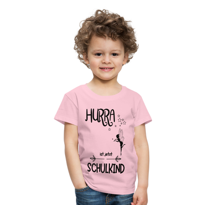 Kinder T-Shirt personalisierbar zum Schulanfang - Fee - Hellrosa