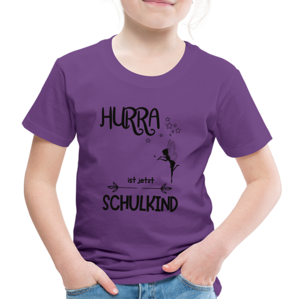 Kinder T-Shirt personalisierbar zum Schulanfang - Fee - Lila