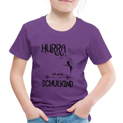 Kinder T-Shirt personalisierbar zum Schulanfang - Fee - Lila