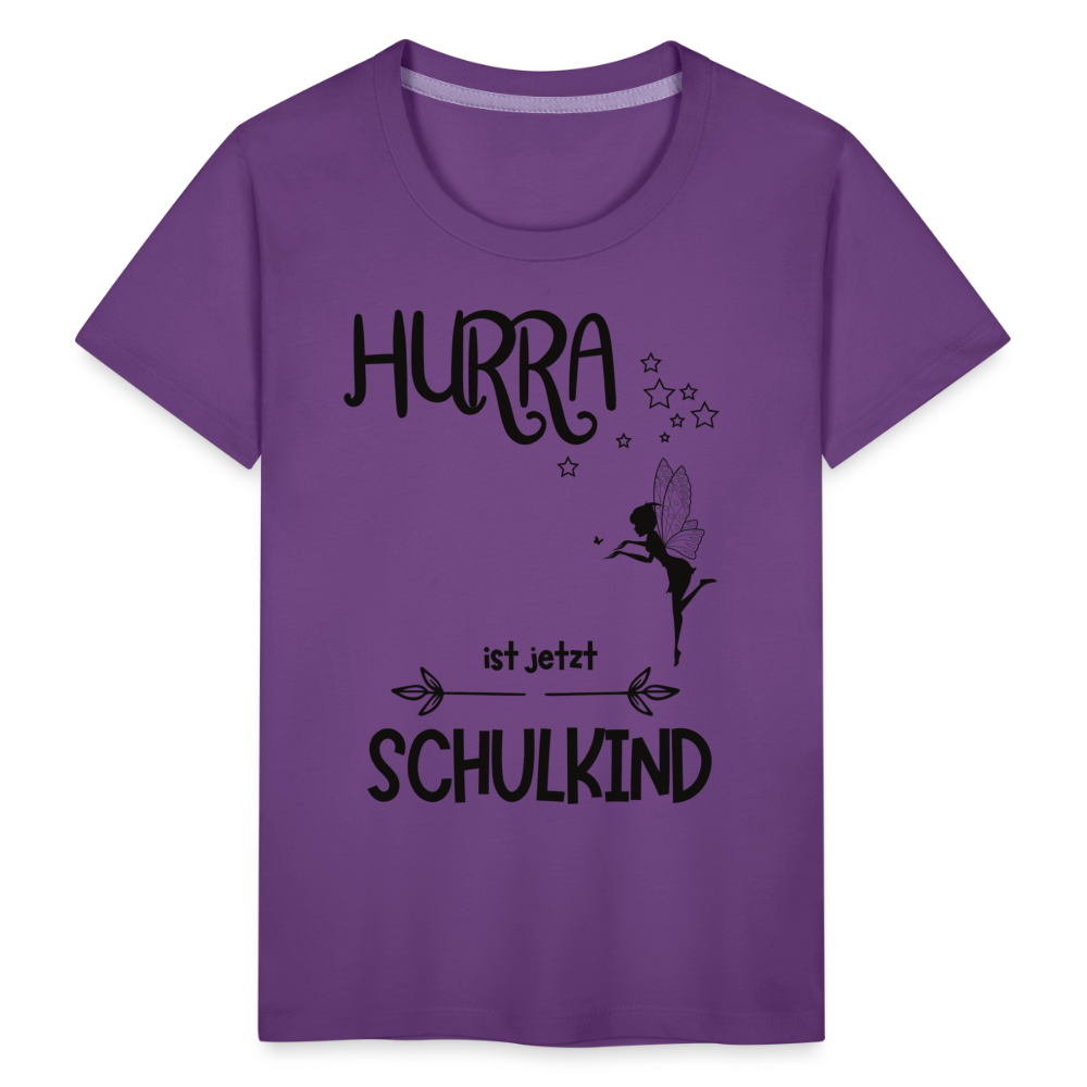 Kinder T-Shirt personalisierbar zum Schulanfang - Fee - Lila