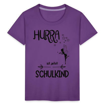 Kinder T-Shirt personalisierbar zum Schulanfang - Fee - Lila