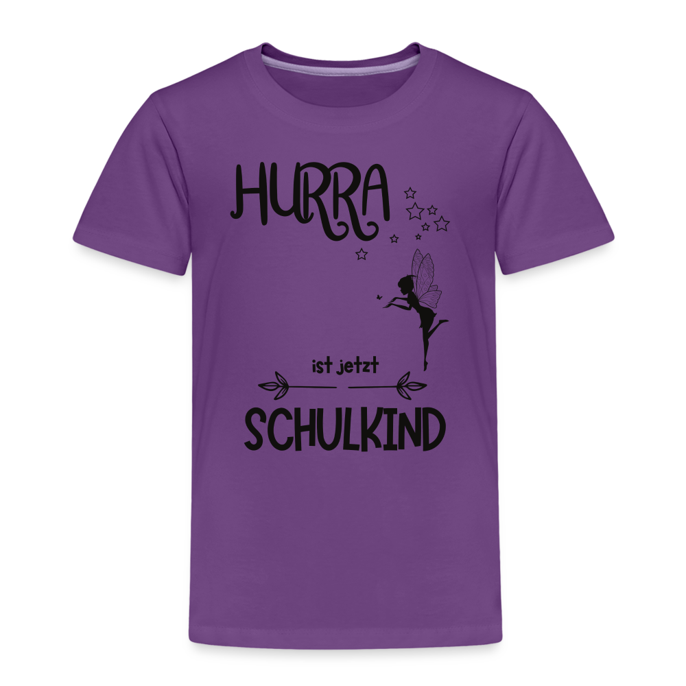 Kinder T-Shirt personalisierbar zum Schulanfang - Fee - Lila