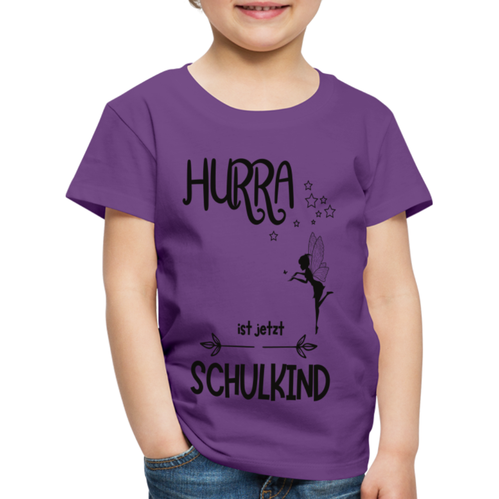 Kinder T-Shirt personalisierbar zum Schulanfang - Fee - Lila