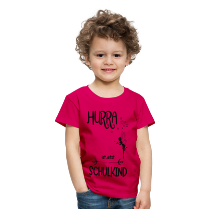 Kinder T-Shirt personalisierbar zum Schulanfang - Fee - dunkles Pink