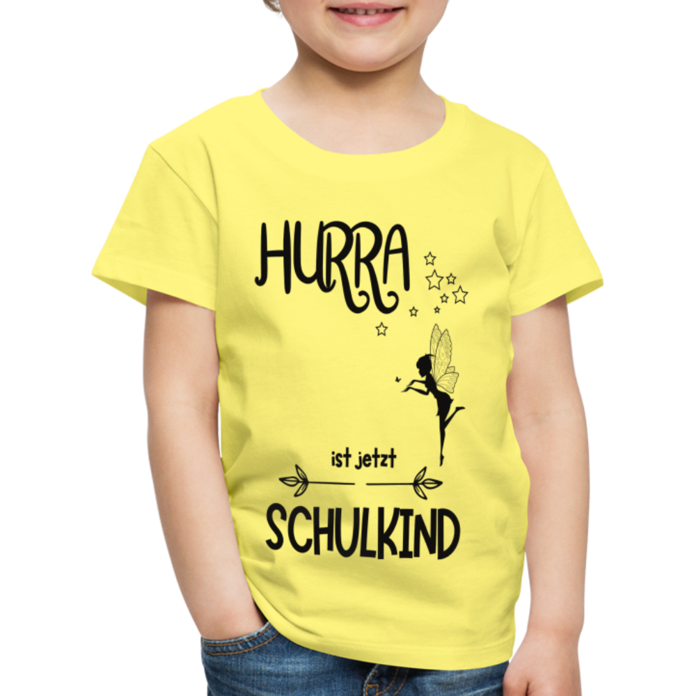 Kinder T-Shirt personalisierbar zum Schulanfang - Fee - Gelb