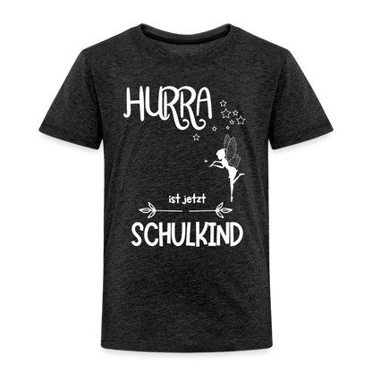 Kinder T-Shirt für den Schulanfang mit Fee Motiv- personalisierbar - Anthrazit