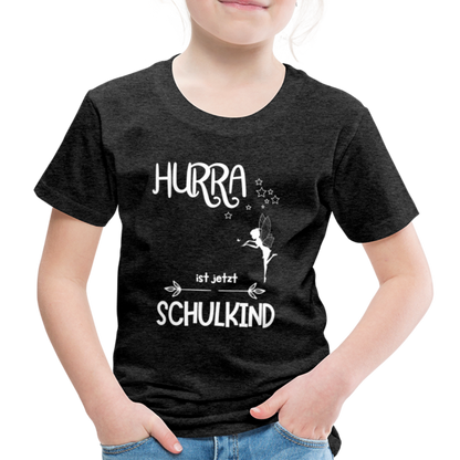 Kinder T-Shirt für den Schulanfang mit Fee Motiv- personalisierbar - Anthrazit