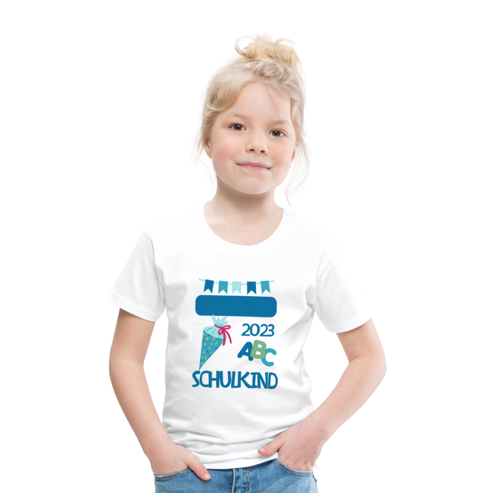 Einschulungs T-Shirt für Kinder - personalisierbar - weiß