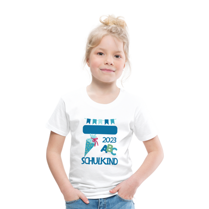 Einschulungs T-Shirt für Kinder - personalisierbar - weiß