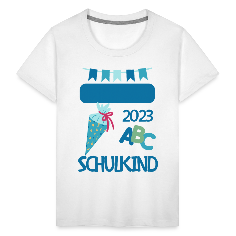 Einschulungs T-Shirt für Kinder - personalisierbar - weiß