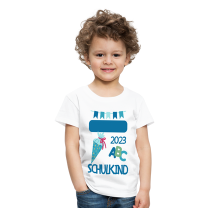 Einschulungs T-Shirt für Kinder - personalisierbar - weiß