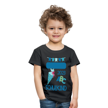 Einschulungs T-Shirt für Kinder - personalisierbar - Schwarz