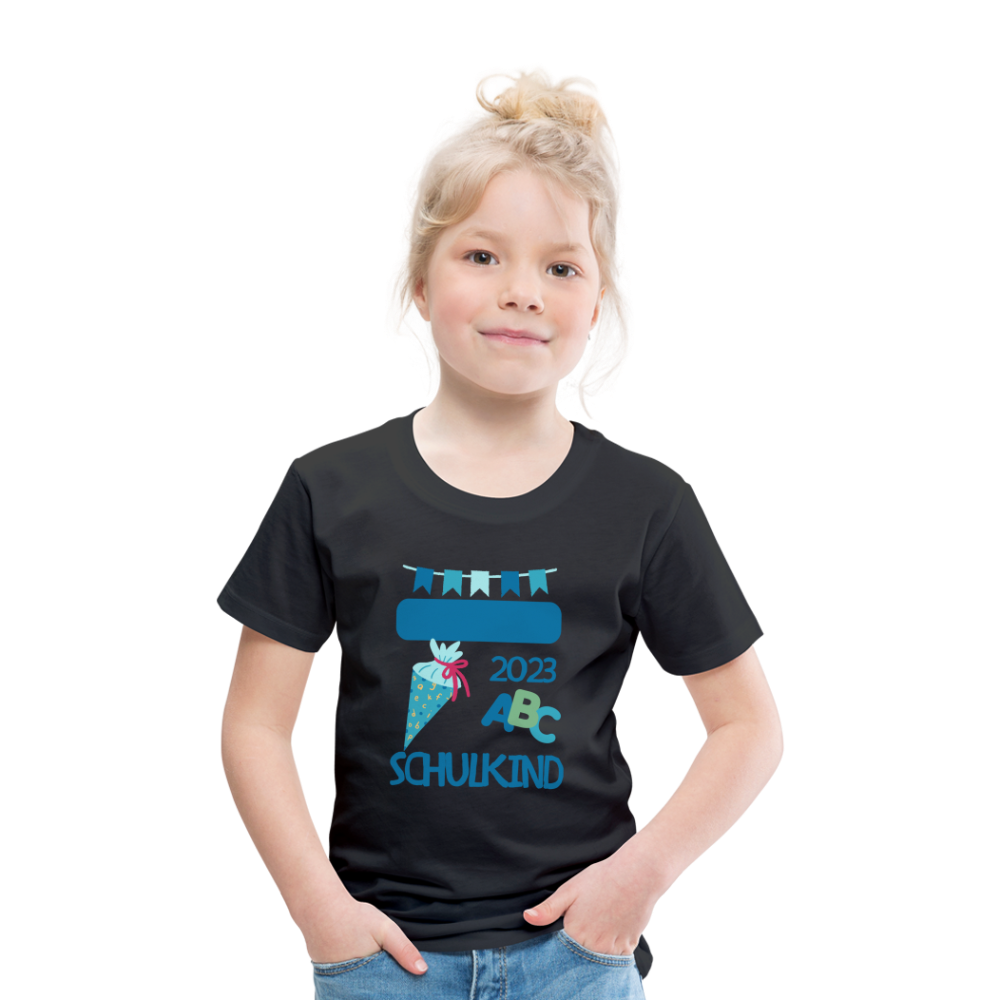 Einschulungs T-Shirt für Kinder - personalisierbar - Schwarz