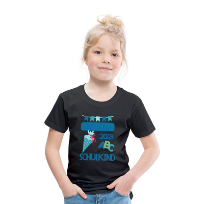 Einschulungs T-Shirt für Kinder - personalisierbar - Schwarz