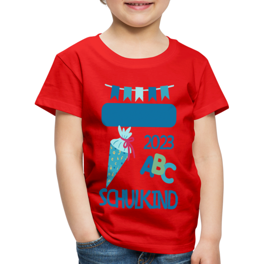 Einschulungs T-Shirt für Kinder - personalisierbar - Rot