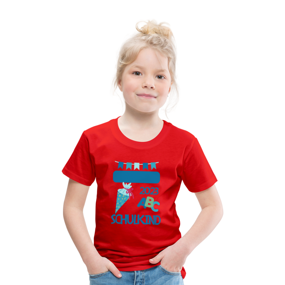 Einschulungs T-Shirt für Kinder - personalisierbar - Rot