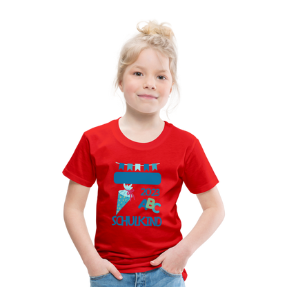 Einschulungs T-Shirt für Kinder - personalisierbar - Rot