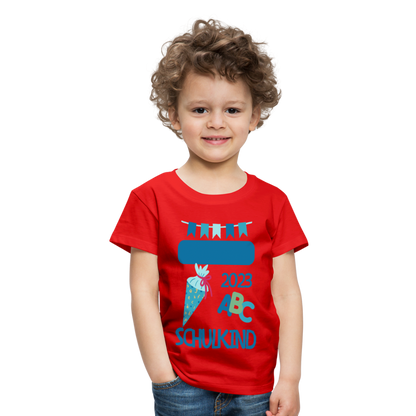 Einschulungs T-Shirt für Kinder - personalisierbar - Rot