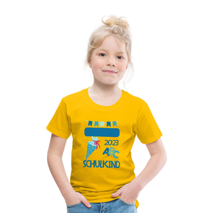 Einschulungs T-Shirt für Kinder - personalisierbar - Sonnengelb