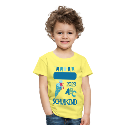 Einschulungs T-Shirt für Kinder - personalisierbar - Gelb