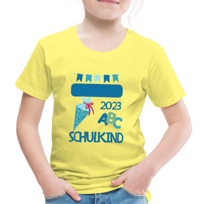 Einschulungs T-Shirt für Kinder - personalisierbar - Gelb