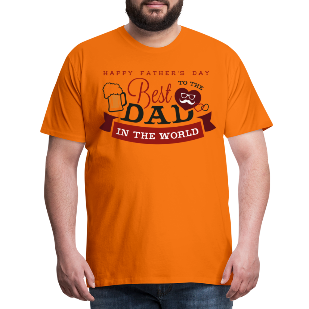 Männer Premium T-Shirt - Best DAD - Vatertag - Father's Day - personalisierbar - Orange