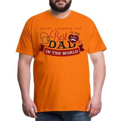 Männer Premium T-Shirt - Best DAD - Vatertag - Father's Day - personalisierbar - Orange