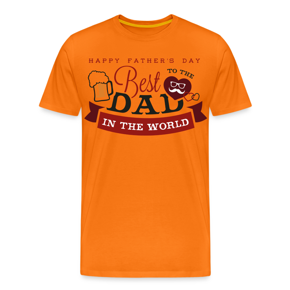 Männer Premium T-Shirt - Best DAD - Vatertag - Father's Day - personalisierbar - Orange