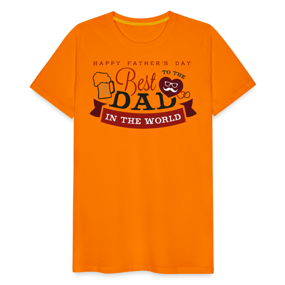 Männer Premium T-Shirt - Best DAD - Vatertag - Father's Day - personalisierbar - Orange