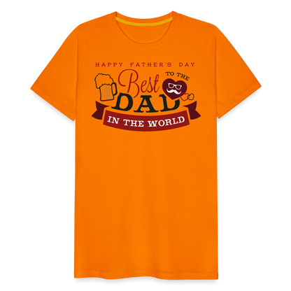 Männer Premium T-Shirt - Best DAD - Vatertag - Father's Day - personalisierbar - Orange