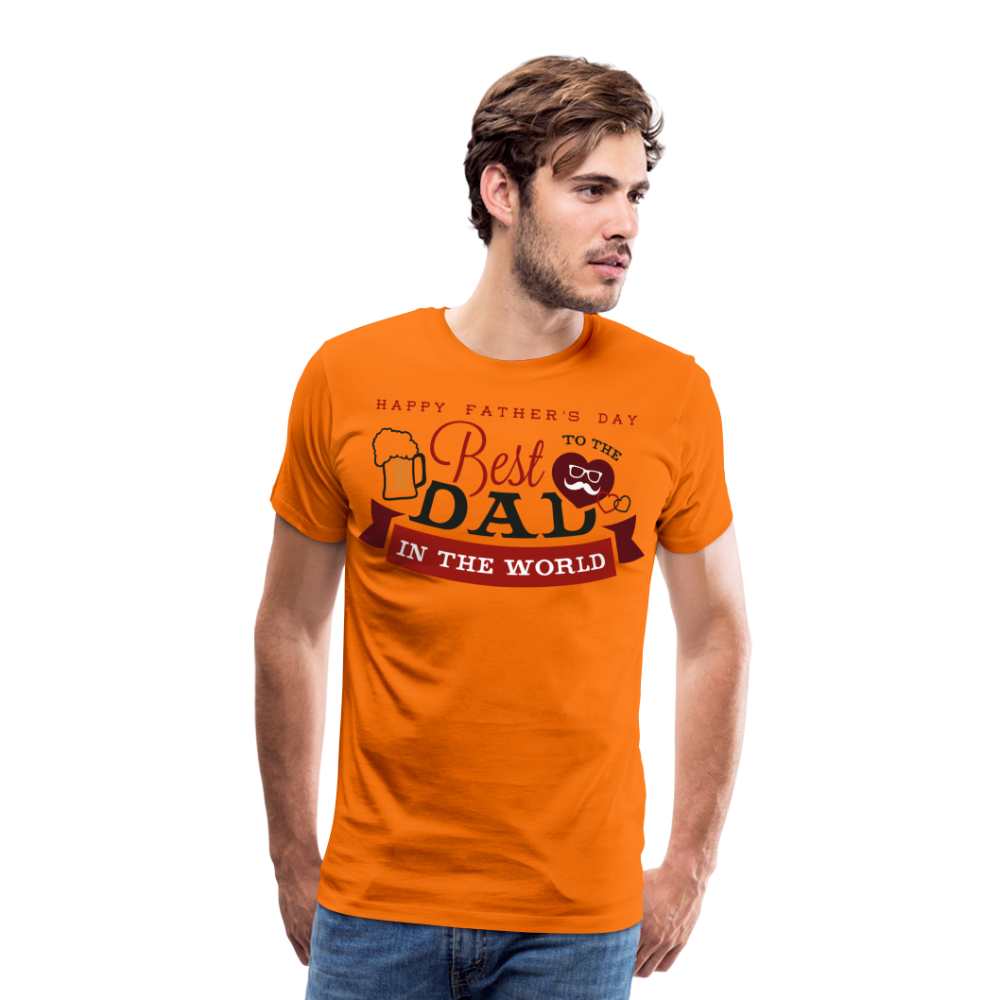 Männer Premium T-Shirt - Best DAD - Vatertag - Father's Day - personalisierbar - Orange