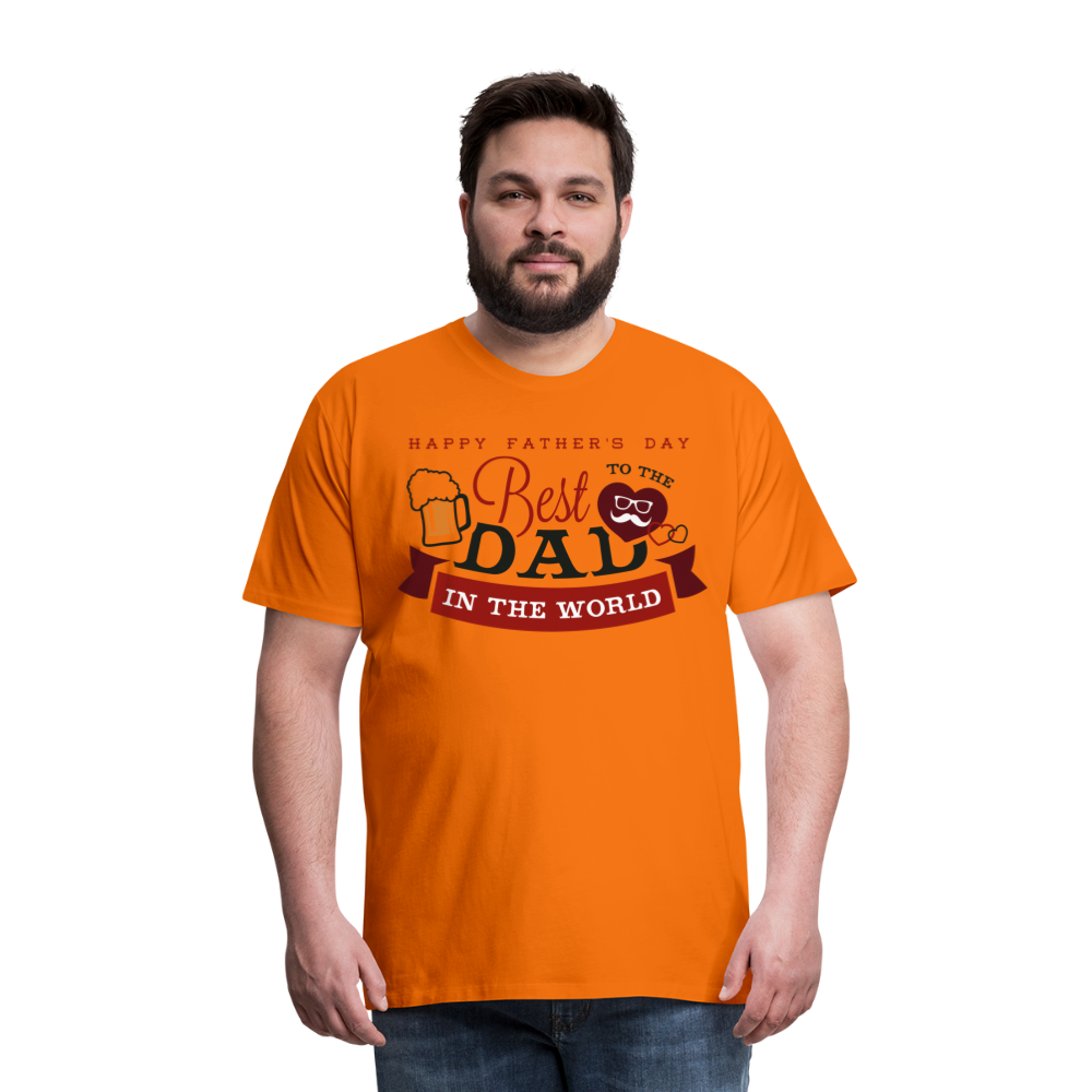 Männer Premium T-Shirt - Best DAD - Vatertag - Father's Day - personalisierbar - Orange