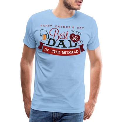 Männer Premium T-Shirt - Best DAD - Vatertag - Father's Day - personalisierbar - Sky