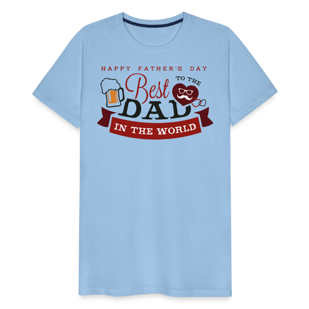 Männer Premium T-Shirt - Best DAD - Vatertag - Father's Day - personalisierbar - Sky