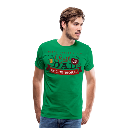 Männer Premium T-Shirt - Best DAD - Vatertag - Father's Day - personalisierbar - Kelly Green