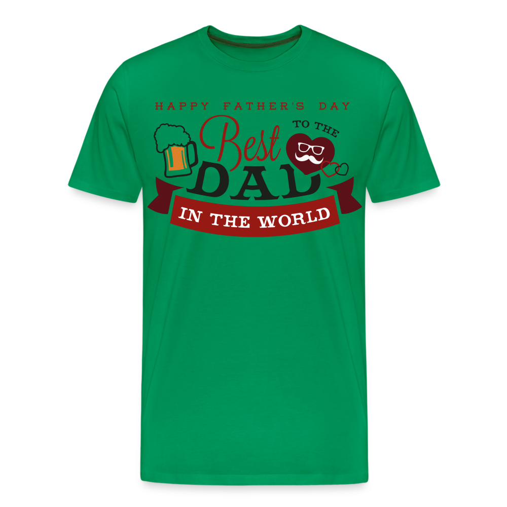 Männer Premium T-Shirt - Best DAD - Vatertag - Father's Day - personalisierbar - Kelly Green