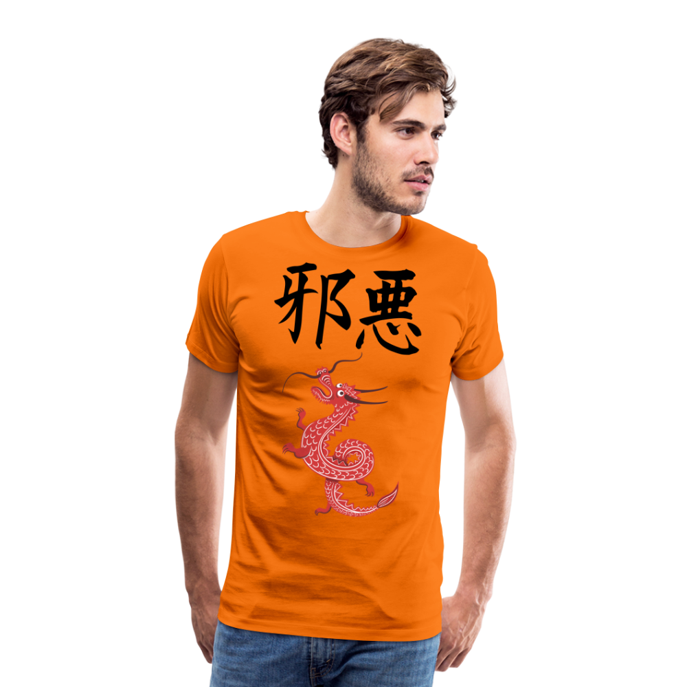 Männer Premium T-Shirt - Chinesische Zeichen Drache - Orange