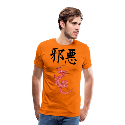 Männer Premium T-Shirt - Chinesische Zeichen Drache - Orange