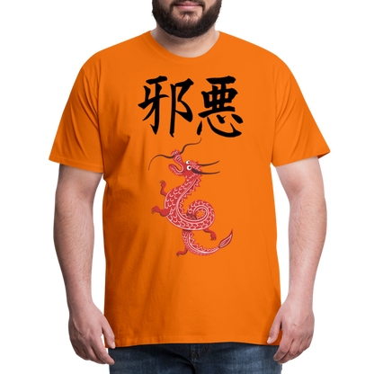 Männer Premium T-Shirt - Chinesische Zeichen Drache - Orange