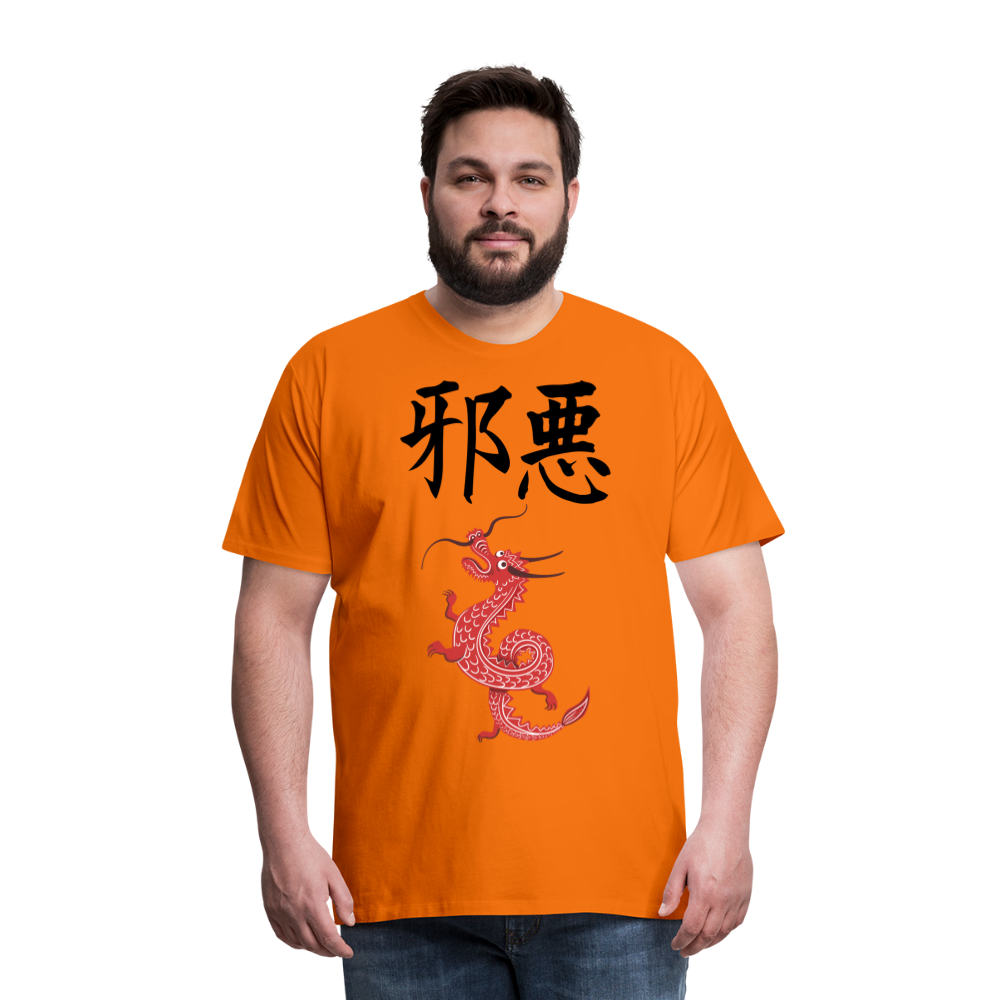 Männer Premium T-Shirt - Chinesische Zeichen Drache - Orange