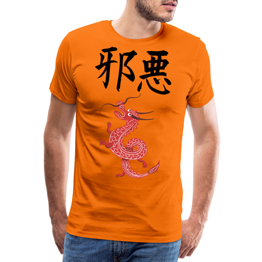 Männer Premium T-Shirt - Chinesische Zeichen Drache - Orange