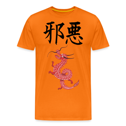 Männer Premium T-Shirt - Chinesische Zeichen Drache - Orange