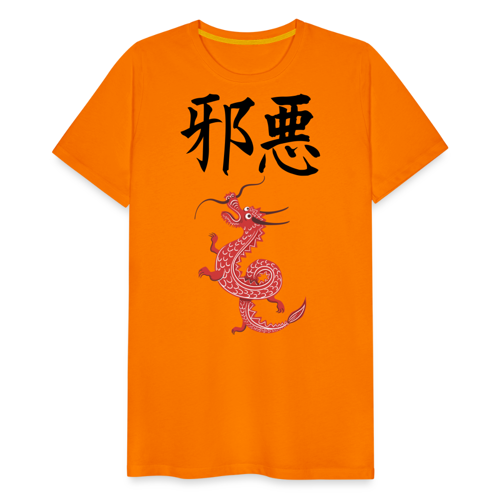 Männer Premium T-Shirt - Chinesische Zeichen Drache - Orange