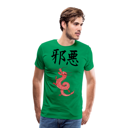 Männer Premium T-Shirt - Chinesische Zeichen Drache - Kelly Green