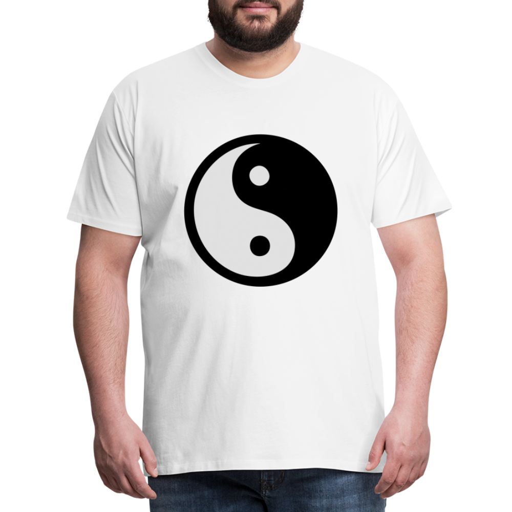 Männer Premium T-Shirt - Ying and Yang - weiß