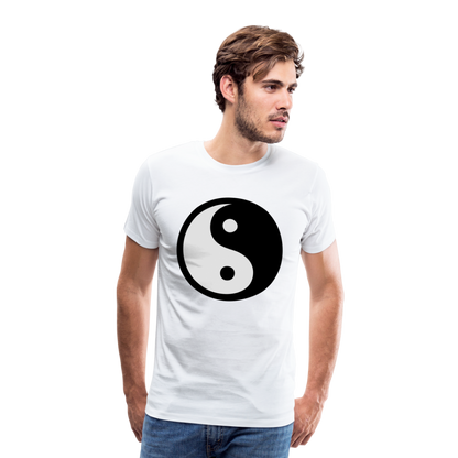 Männer Premium T-Shirt - Ying and Yang - weiß