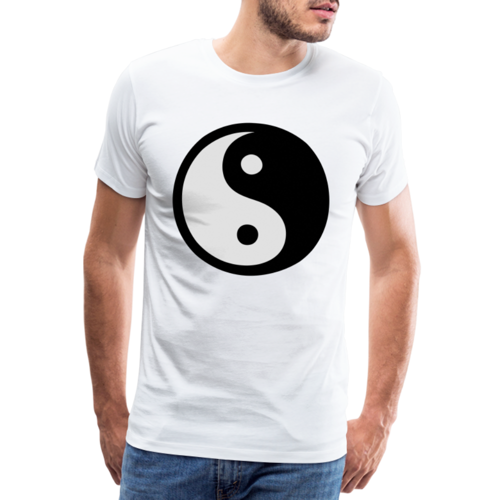 Männer Premium T-Shirt - Ying and Yang - weiß